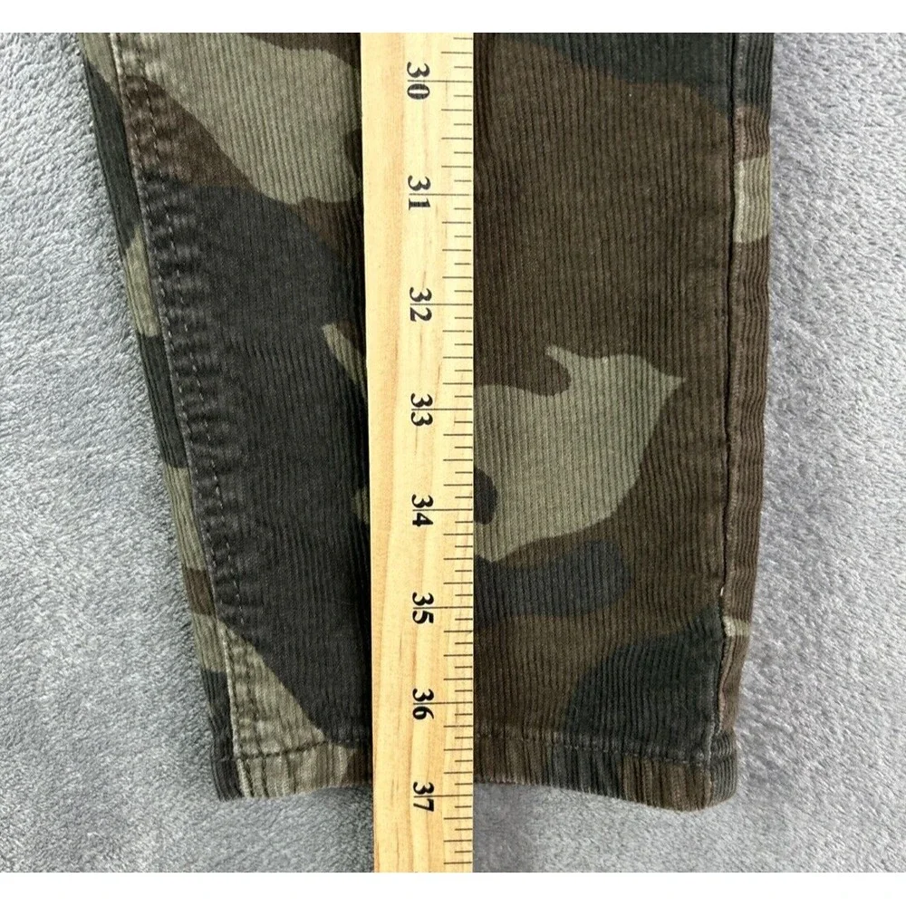 American‎ Eagle Women's 2 Camo Mom Jeans Mid-Rise Corduroy Cotton Blend Grunge